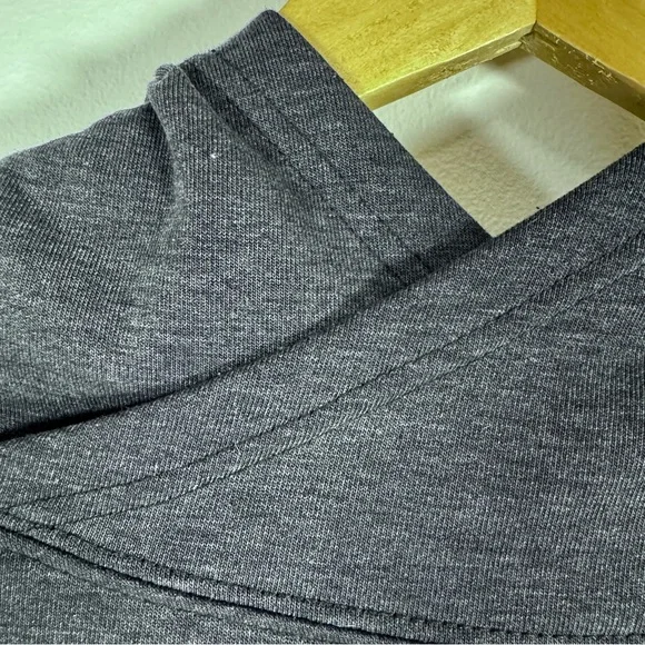 Oiselle Heather Charcoal Hoodie with Logo - Picture 10 of 11